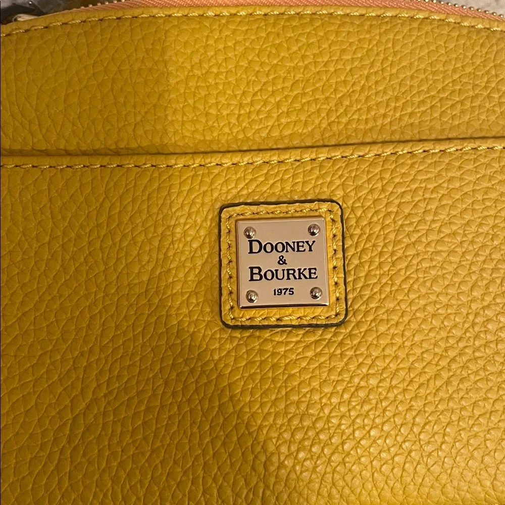Dooney & Bourke Mustard Leather Crossbody - Picture 2 of 4